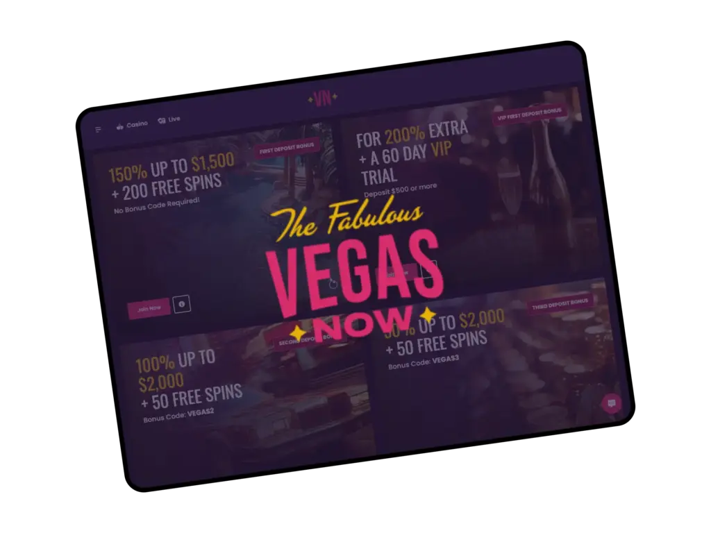 VegasNow Casino Bonus